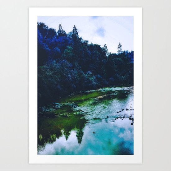 Blue Trees Art Print
