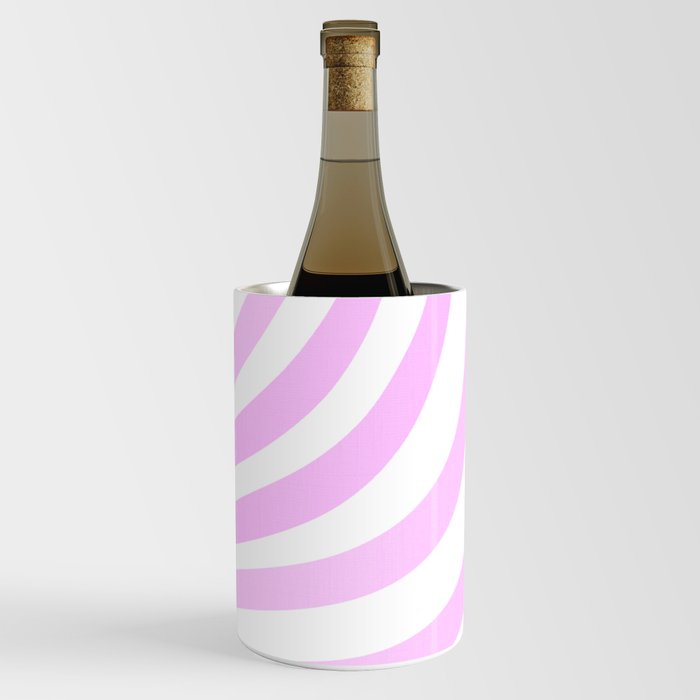 Pastel Pink Stripes Wine Chiller