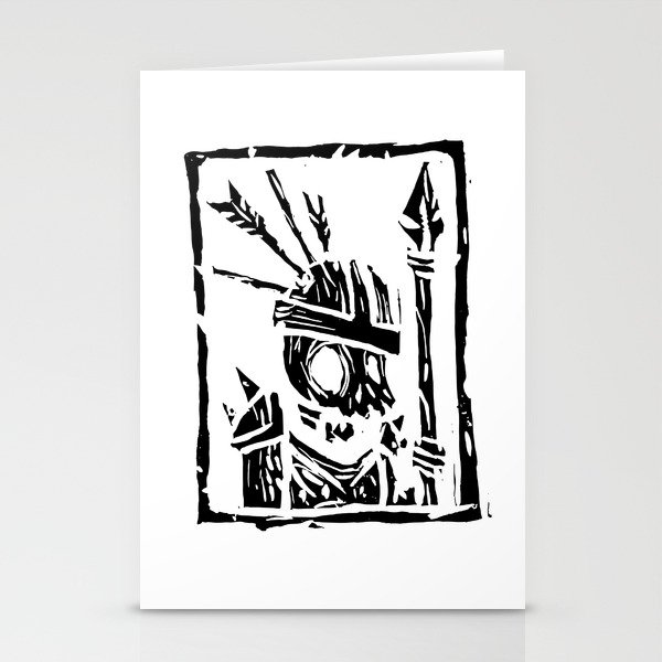 Skull Soldier Stationery Cards