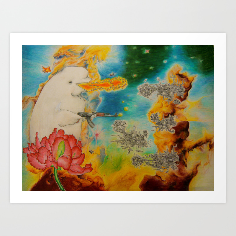 Canute The Goldfish Art Print By Daniellecurran Society6