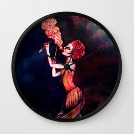 Fire Breather Wall Clock | Acrylic, Mixed Media, Other, Painting, Watercolor, Illustration, Pop Surrealism 