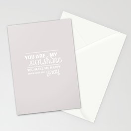 You Are My Sunshine - Minimalist Print Stationery Cards