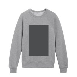 Dark Charcoal Gray Solid Color Pairs Behr Cracked Pepper PPU18-01 Kids Crewneck