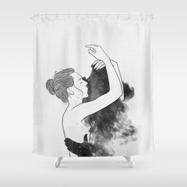 Lonely days of galaxy. Shower Curtain