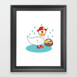 Duck & Ducklings Framed Art Print