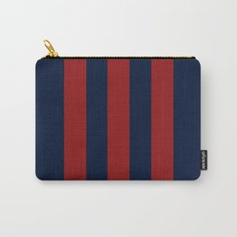 Navy Three Red Bars Carry-All Pouch | Hard Edge, Stripes, Pulaskishepherdco, Pulaskishepherd, Abstract, Red Stripes, Color Field, Bold, Navy, Pscsco 