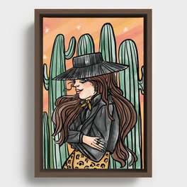 Desert Girl Framed Canvas