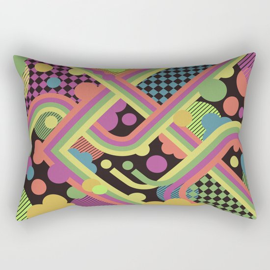 Multi-Color Geometric Fantasy Rectangular Pillow