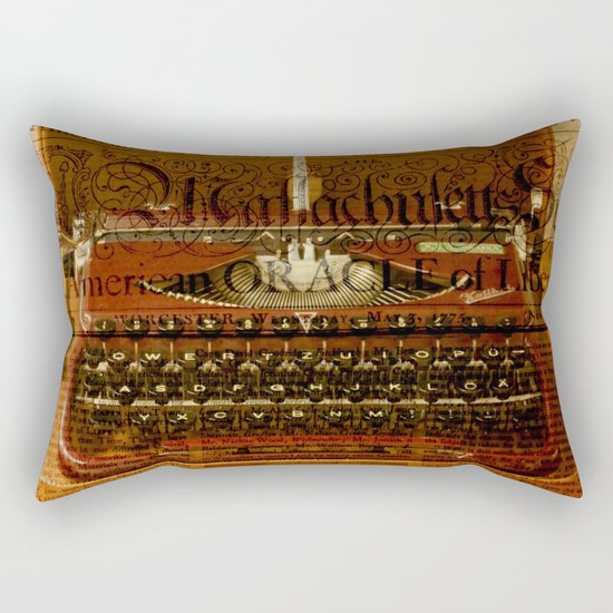 writing machine Rectangular Pillow