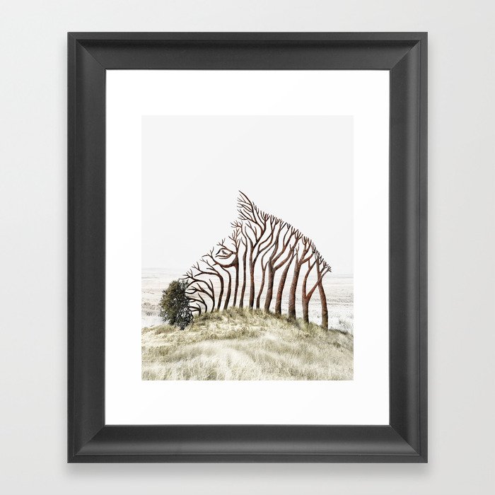 Zebra Tree Illusion Framed Art Print