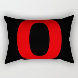 Number 0 (Red & Black) Rectangular Pillow