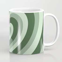 Hypnotic Green Hearts Coffee Mug