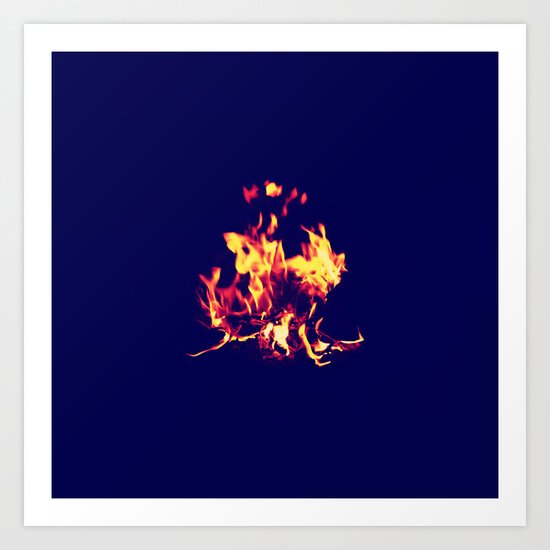 Blue Fire Art Print