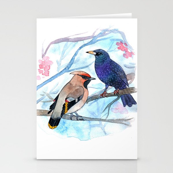Forest birds Stationery Cards