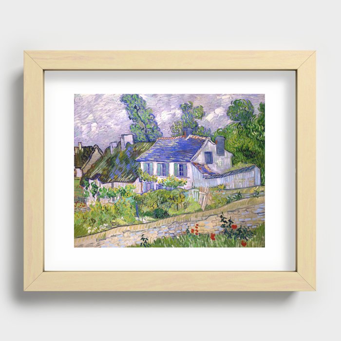 Vincent van Gogh "Houses at Auvers" Recessed Framed Print