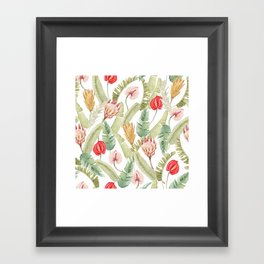Tropical flowers Framed Art Print