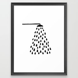 Shower in bathroom Framed Art Print