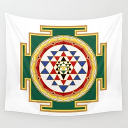 Sri Yantra colored Wall Tapestry