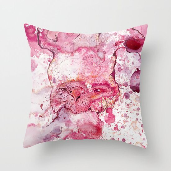 Mr Bunny Throw Pillow