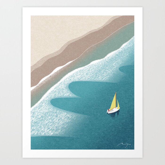 Serene Beach (2019) Art Print