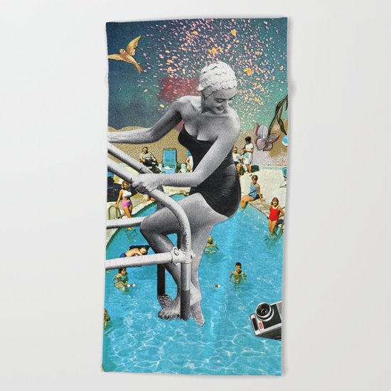 Happy Hippy Hippo Beach Towel