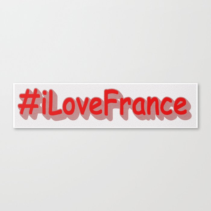 "#iLoveFrance" Cute Design. Buy Now Canvas Print