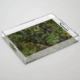 Jungle Marble - Green Acrylic Tray
