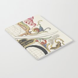 Vintage calligraphy poster 'Q' Notebook