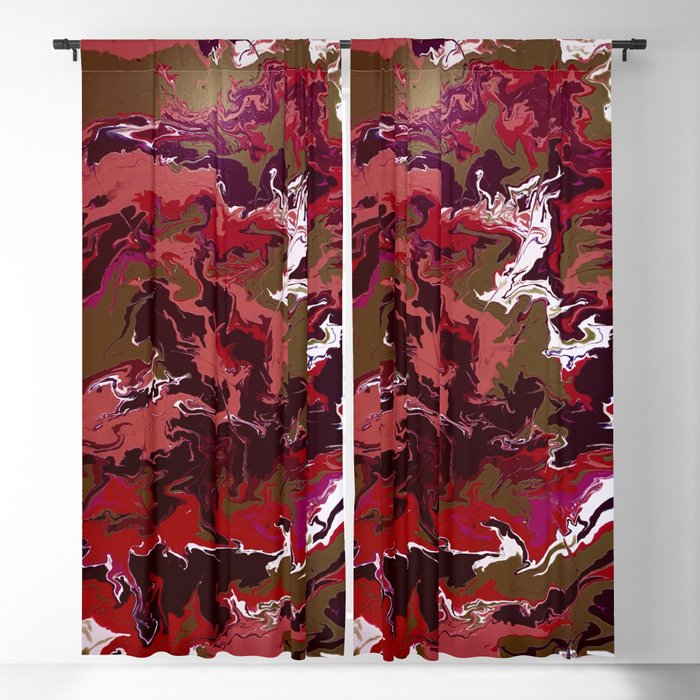 Movement Red Blackout Curtain