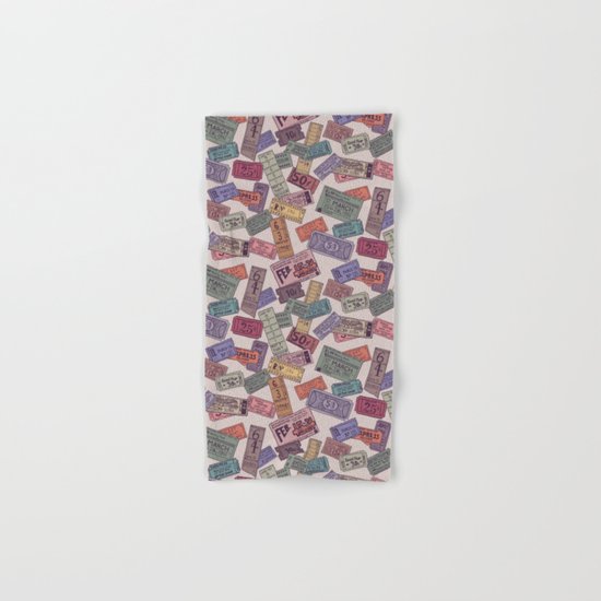 Vintage Tickets Hand & Bath Towel