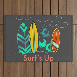 Surf's Up Grey Outdoor Rug
