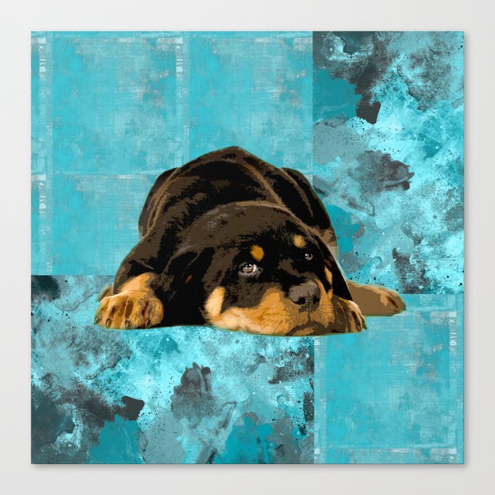 Rottweiler  - Metzgerhund Puppy Canvas Print