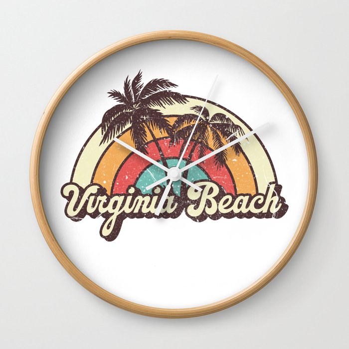 Virginia Beach beach city Wall Clock