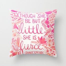 Little & Fierce – Pink Ombré Throw Pillow