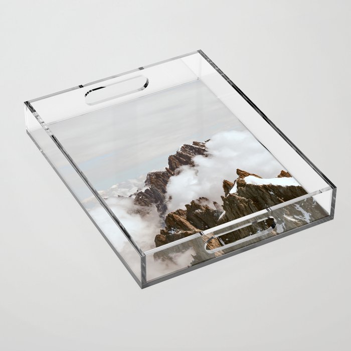 Clouds from the Mont Blanc | Nautre and Landscape Photography Acrylic Tray