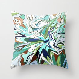 Colorful Marble Liquid Ink pattern Design Throw Pillow