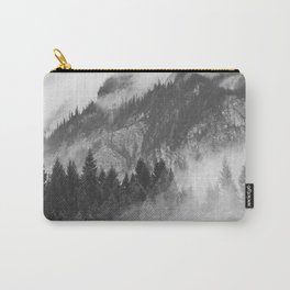 Vancouver Fog B&W Carry-All Pouch | Travel, Trees, Forest, Northwest, Westcoast, Vancouver, Mountain, Victoria, Pnw, Mountains 