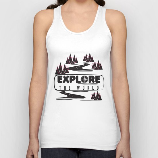 Explore the world Unisex Tank Top