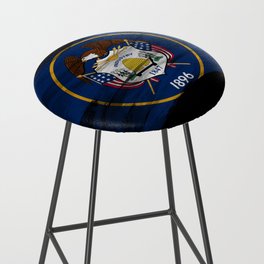 Utah state flag brush stroke, Utah flag background Bar Stool