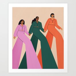 Together We Rise Art Print | Girl, Empowerment, Graphic, Curated, Design, Feminism, Drawing, Power, Colorful, Digital 