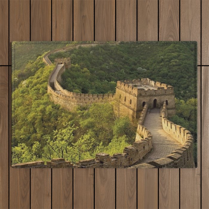 China Photography - Sunset Shining On The Great Wall Of China Outdoor Rug