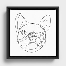 Chaca the Frenchie Framed Canvas