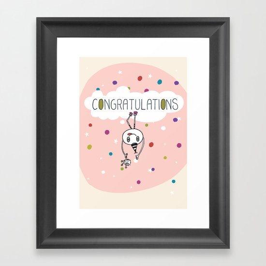 Congratulations! Framed Art Print