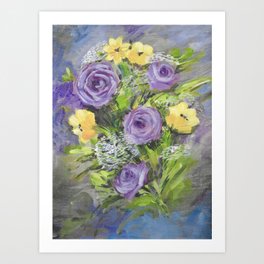 Purple roses Art Print