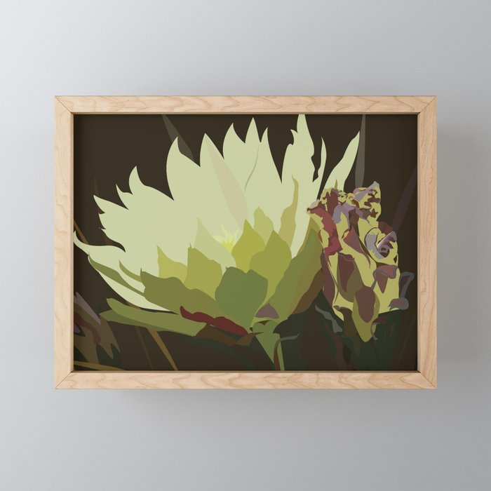 Cactus Flower in Bloom Framed Mini Art Print