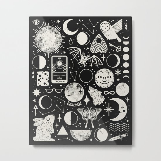 Lunar Pattern: Eclipse Metal Print