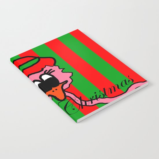 Christmas Pink Duck | The Duck that he thought it was swans Notebook