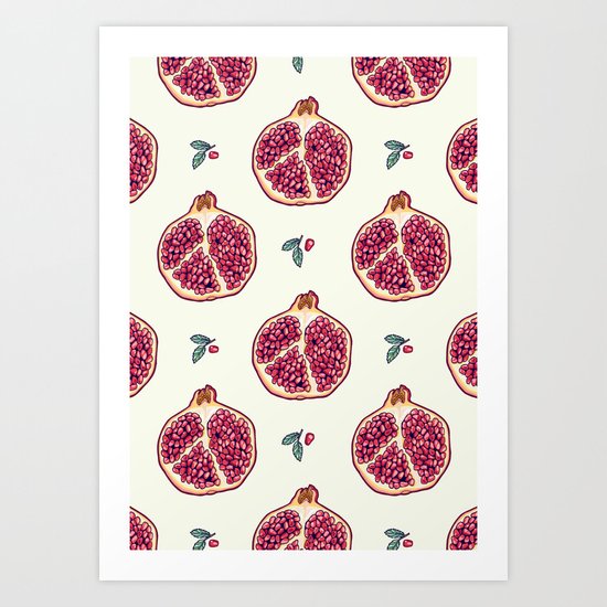pomegranate garden Art Print