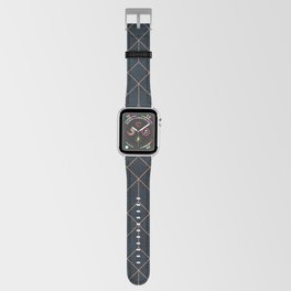 Gold Art deco on Navy ink Apple Watch Band