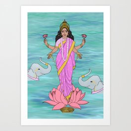 Lakshmi Illustration Art Print